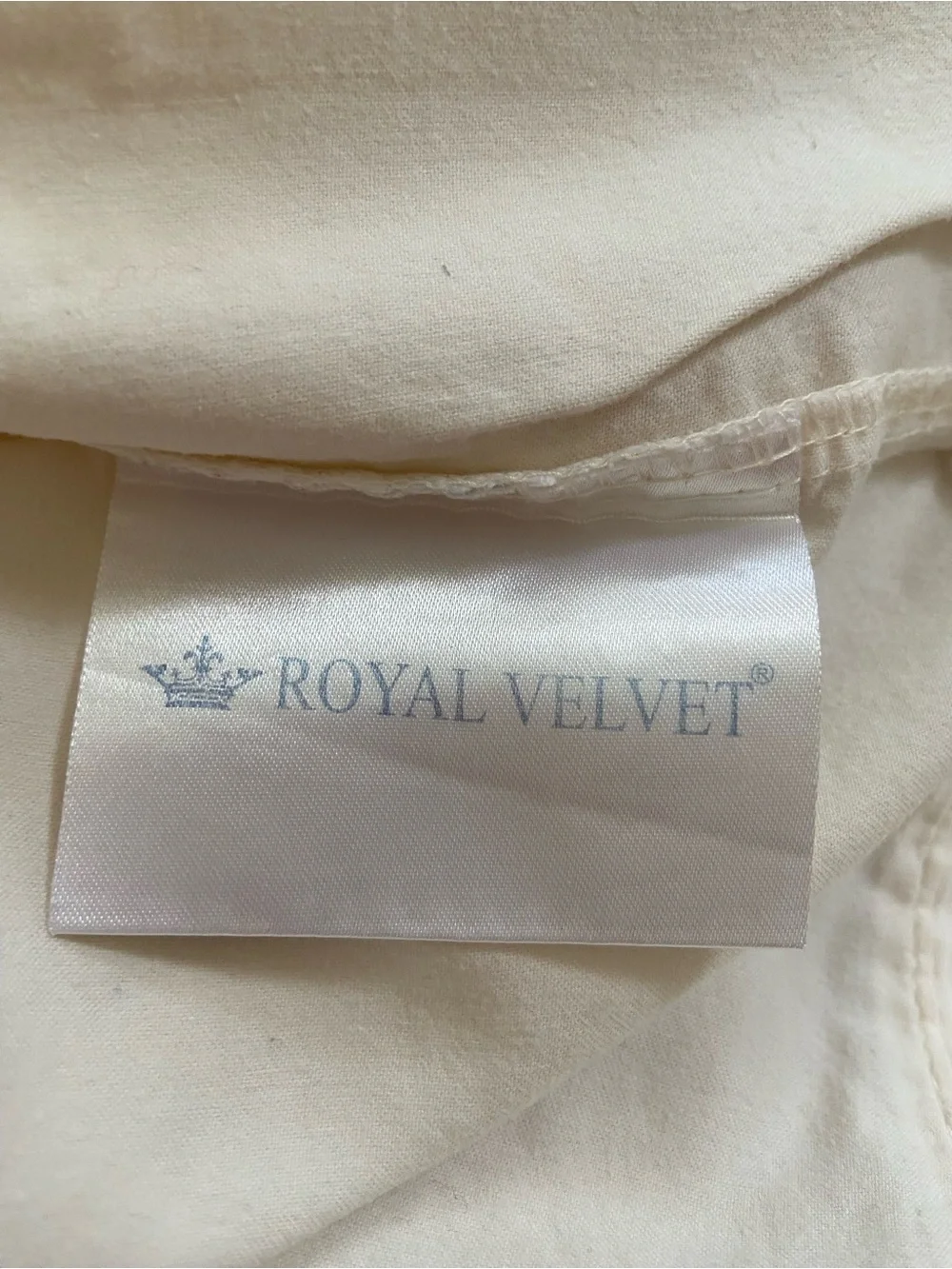 Royal Velvet 100% Cotton Ivory Full XL Bedding Sheet Set